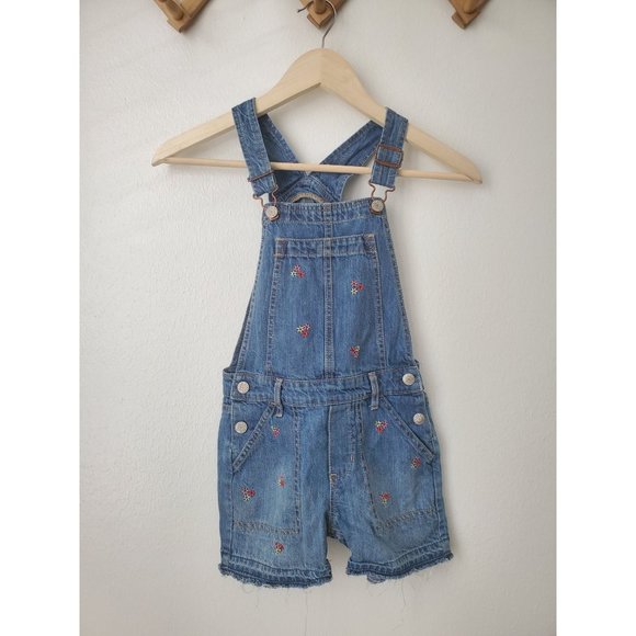 Gap Kids Other - Gap kids embroidered flower Ember shortall S denim